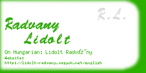 radvany lidolt business card